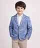 Rare Juniors Cotton Woven Full Sleeves Abstract Printed Blazer - Blue