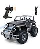 FunBun Off Roader Rechargeable Remote Control Car | RC Monster Truck with LED Headlights, Type-C Charging, Anti-Skid Tyres, 120 Ft Range | 2.4GHz Remote Controller - Black (MT607)