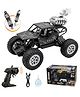Off Roader Rechargeable Remote Control Car | RC Monster Truck with LED Headlights, Type-C Charging, Anti-Skid Tyres, 120 Ft Range | 2.4GHz Remote Controller - Black (MT8311)