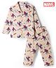 Ollypop Sinker Knit Full Sleeves Co-Ords Spider Man Printed Shirt & Pajama Night Suit - Pink
