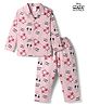 Ollypop Disney Sinker Full Sleeves Shirt & Pyjama Night Suit with Mickey Mouse Print - Pink