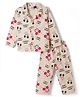 Ollypop Sinker Knit Full Sleeves Shirt & Pyjama Co-ords Night Suit With Mickey Mouse Graphic - Pink