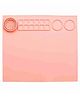 New Pinch Premium Non-Stick Silicone Painting Mat  17 x 15 Inch Multipurpose Craft Sheet with 12 Palette Grids, Dual Reservoirs & Cleaning Cup for Painting, Clay & Play-Doh (Peach)