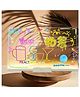 New Pinch LED Acrylic Writing Board with Light & 7 Pens | 30x20 cm DIY 3D Rewritable Message Pad | Personalized Night Lamp & Display Board for Home, Office Desk, Kids & Gifts big