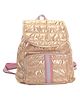 Happy Hues 13-Inch Quilted Metallic Backpack for Kids - Water-Resistant Lightweight School & Travel Daypack