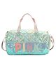 HAPPY HUES Girls Iridescent Quilted Duffel Bag with Magic Flip-Sequin PINK Lettering - Kids Travel, Dance & Sports Bag- Ages 6-12Y
