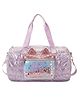 HAPPY HUES Quilted Duffel Bag for Girls - Sparkling Glitter Cat Ears Travel Bag with Shakeable Star Confetti Pocket - Stylish Overnighter & Weekend Bag for Dance, Gym