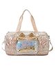 HAPPY HUES Quilted Duffel Bag for Girls - Sparkling Glitter Cat Ears Travel Bag with Shakeable Star Confetti Pocket - Stylish Overnighter & Weekend Bag for Dance, Gym