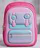 Purple Tots 16 Inches School Backpack with Bottle Pocket & Front Organizer- Dark Pink