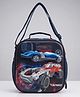 Purple Tots Dual Racer Car Print 3D Print Insulated Lunch Bag - Navy Blue