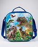 Purple Tots 3 D Dino Print Insulated Lunch Box Bag - Blue