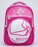 Purple Tots 16 Inches Soccer 3D Printed School Backpack |Water Resistant | Long Lasting & Durable Zippers | Comfortable Back Cushioning - Pink