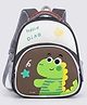 Purple Tots 12 Inches School Bag The Perfect Children Backpack & School Bags For Kids Hello Dino - Grey &Brown