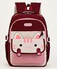Purple Tots 15.50 Inches School Bag Cute Kitty Face the Perfect Children Backpack & School Bags for Kids - Red