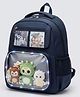 Purple Tots Height 16.25 Inches Labubu Themed backpack designed for school girls featuring built in LED lights around the front compartment Stylish Backpack For Kids Exceptional Quality Kids - Navy