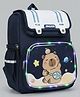 Purple Tots Height 16.25 Inches Bear Themed School Backpack - Navy Blue