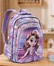 Purple Tots 16.25 Inches Premium 3D Princess Sofia Character Backpack For Kids - Purple