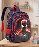 Purple Tots 16.25 Inches Premium 3D Spider Man  Character Backpack For Kids - Navy Blue