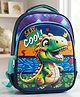 Purple Tots  12.25 Inches Lightweight Backpacks with Dino Print - Dark Green