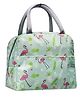 Purple Tots  Lunch Bag with Flamingo Print - Light Green
