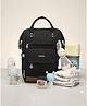 Purple Tots Baby Diaper Bag Backpack Waterproof Maternity Travel Bag with Insulated Bottle Pocket & Multi Compartments - Black