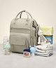 Purple Tots Baby Diaper Bag Backpack Waterproof Maternity Travel Bag with Insulated Bottle Pocket & Multi Compartments - Beige