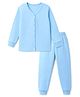 Babyhug Cotton Knit Full Sleeves Thermal Inner Wear Set - Aqua Blue