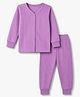 Babyhug  Unisex 2 pcs Front open + bottom Thermal Inner Wear Purple 2-3Y