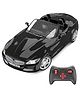 MIRANA TOYS 1:12 Scale RC Sports Car -Turbo Racer Model A | App & Steering Wheel Remote Control | Inbuild Bluetooth Speaker, LED Lights, Engine Sounds | Toys for Kids | Made in India- Black