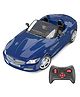 MIRANA TOYS 1:12 Scale RC Sports Car -Turbo Racer Model A | App & Steering Wheel Remote Control | Inbuild Bluetooth Speaker, LED Lights, Engine Sounds | Toys for Kids | Made in India- Blue