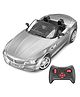 MIRANA TOYS 1:12 Scale RC Sports Car -Turbo Racer Model A | App & Steering Wheel Remote Control | Inbuild Bluetooth Speaker, LED Lights, Engine Sounds | Toys for Kids | Made in India- Silver