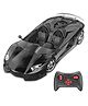 Mirana Toys 1:12 Scale RC Sports Car -Turbo Racer Model B | App & Steering Wheel Remote Control | Inbuild Bluetooth Speaker, LED Lights, Engine Sounds | Toys for Kids | Made in India-Black