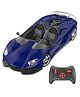 Mirana Toys 1:12 Scale RC Sports Car -Turbo Racer Model B | App & Steering Wheel Remote Control | Inbuild Bluetooth Speaker, LED Lights, Engine Sounds | Toys for Kids | Made in India-Blue