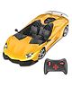 Mirana Toys 1:12 Scale RC Sports Car -Turbo Racer Model B | App & Steering Wheel Remote Control | Inbuild Bluetooth Speaker, LED Lights, Engine Sounds | Toys for Kids | Made in India-Yellow