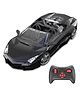 Mirana Toys 1:12 Scale RC Sports Car -Turbo Racer Model C | App & Steering Wheel Remote Control | Inbuild Bluetooth Speaker, LED Lights, Engine Sounds | Toys for Kids | Made in India- Black