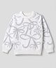 Primo Gino Cotton Blend Knit Full Sleeve Hairy Yarn Sweater With Silver Lurex Jaquard Knit- White