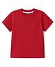 Honeyhap Premium 100% Cotton Knit T-Shirts with Half Sleeves and Chest Pocket - Maroon