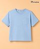 Honeyhap Premium 100% Cotton Knit Single T-Shirt with Bio Finish - Sky Blue