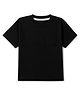 Honeyhap Premium 100% Cotton Knit T-Shirts with Half Sleeves and Chest Pocket - Black