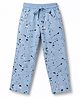 Olio Kids Sinker Knit Full Length Printed Lounge Pant - Light Blue