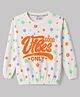 Olio Kids Looper Knit Full Sleeves Winter T-Shirt Polka Dots Print- Orange