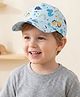 Ziory Cotton Woven Dinosaur & Rainbow Printed Baseball Cap - Light Blue - Circumference 50-52 Cms