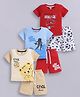 Little Ninja Cotton Knit Pack Of 3 Half Sleeves Animals & Sea Life Printed Tees & Shorts Set - Multi Colour