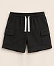pattuti Cotton Linen Woven Solid Shorts - Black
