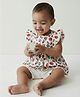 pattuti Cambric Woven Frill Sleeves Watermelon Printed Top & Bloomer Set - Ivory