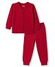 Babyhug Knit Full Sleeves Solid Vest & Pant Thermal Inner Wear Set - Coral