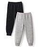 Babyhug Knit Full Length Solid Thermal Wear Leggings Pack Of 2 - Light Grey & Dark Grey