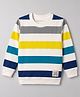 Doreme Terry Knit Full Sleeves Striped Sweatshirt - Off White