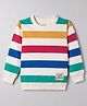 Doreme Terry Knit Full Sleeves Striped Sweatshirt - Off White