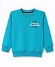 Doreme Terry Knit Full Sleeves Text & Astronaut Printed Sweatshirt - Blue